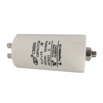 CBB Elektrik Motoru Kondansatörü 30-100Uf Çamaşır Makinesi Motoru İçin Çift Yuvarlak Sınıf C
