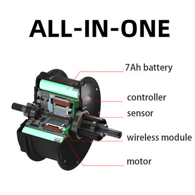 AC fırçasız DC Motor 100W-500W Döner Algılama Katlanabilir Bisiklet Hub Motoru